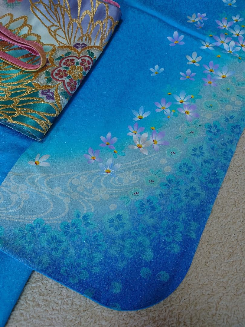 振袖　　振袖セット　綺麗なブルー