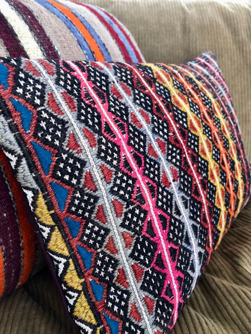 ✧momo❤︎様用✧【魅惑のred系】オールドキリム クッションカバー