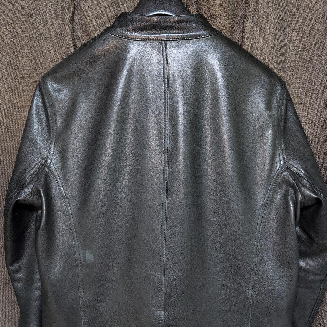 48サイズ EMMETI ラムレザー　シングル　ジャケット　黒　JURI