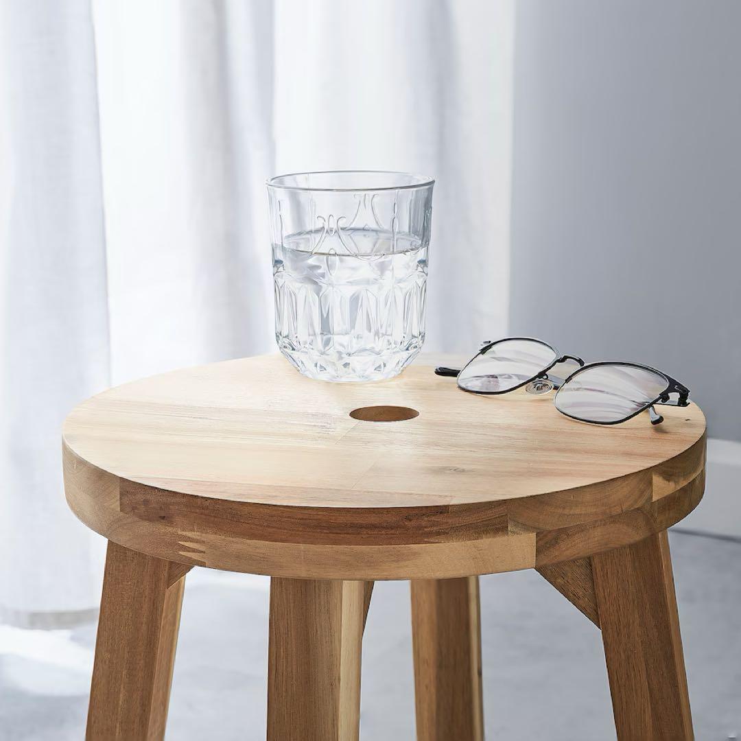 IKEA イケア　スコグスタ スツール　アカシア材　無垢材 2台セット