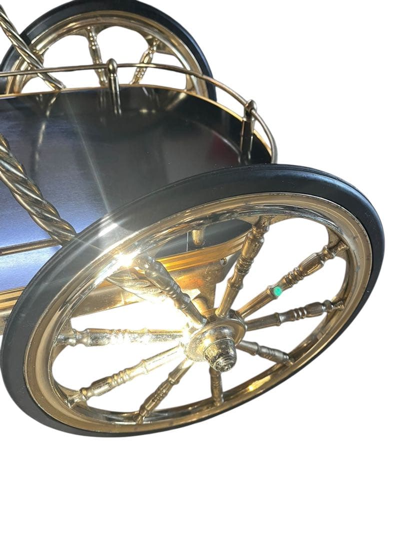 アンティーク 光家具 トローリー サービスワゴン ワインラック キッチンカート