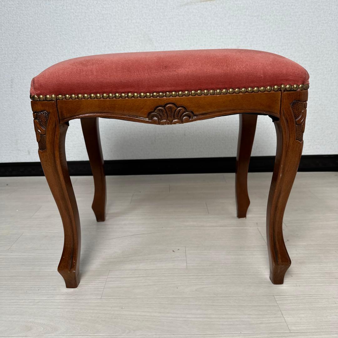 展示品 イタリア製 スツール オットマン チェア 椅子 猫脚 腰掛け ※i1※
