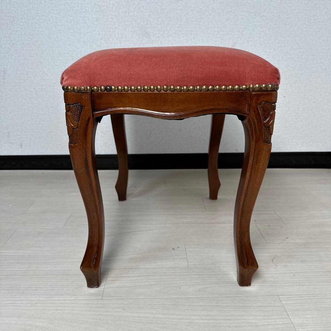 展示品 イタリア製 スツール オットマン チェア 椅子 猫脚 腰掛け ※i1※