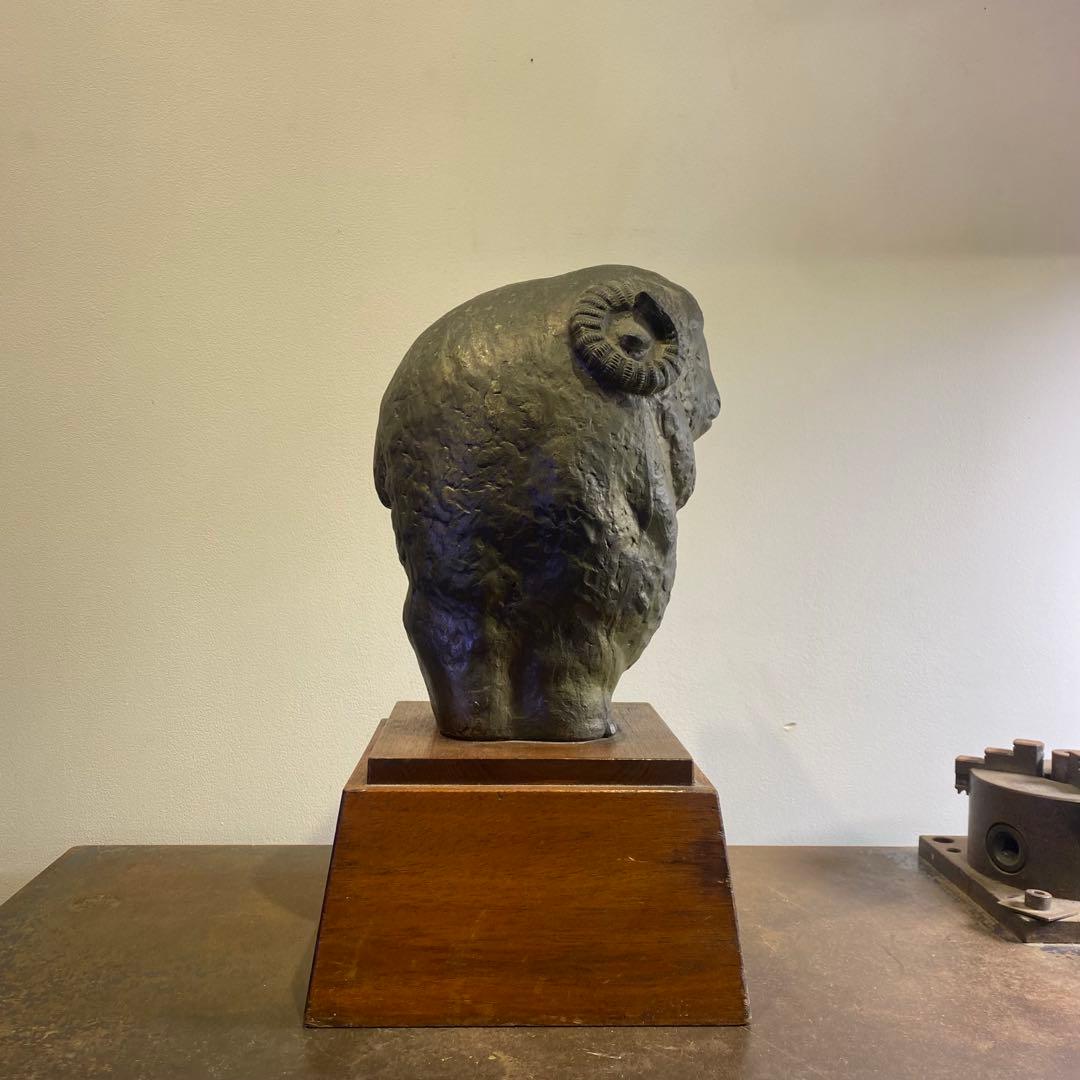 詳細不明の羊の銅像 アンティーク