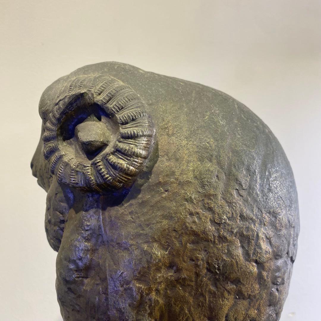 詳細不明の羊の銅像 アンティーク