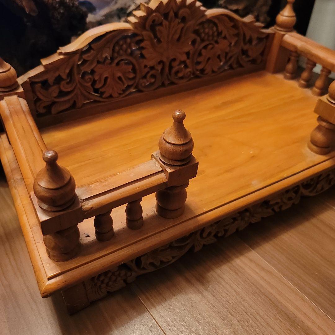 木製アジアンスタイル飾り台