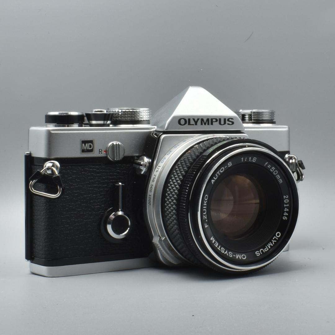 整備済 完動 Olympus OM-1 MD 50mm F1.8 露出計OK