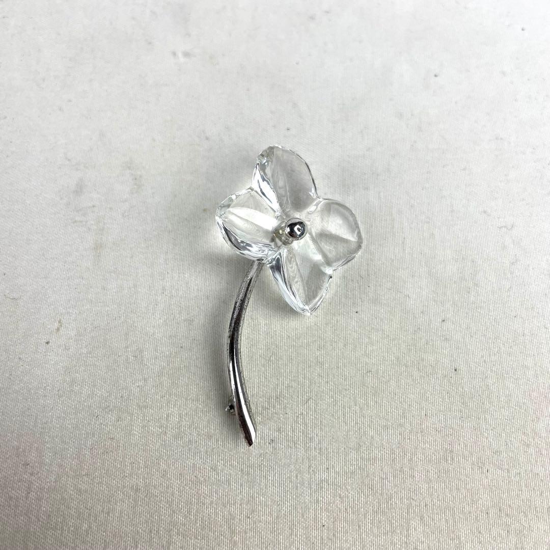 Baccarat バカラ ブローチ オルテンシア クリスタル シルバー 925