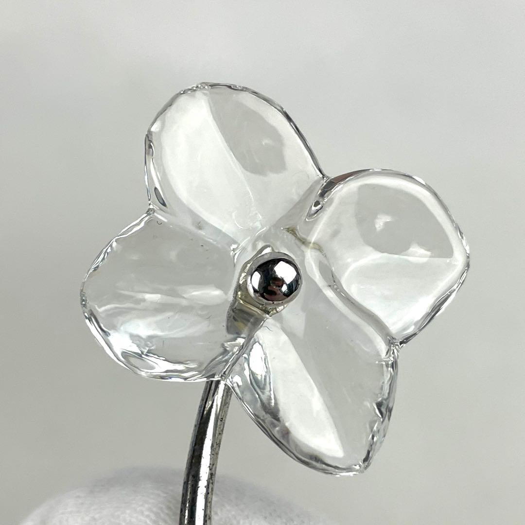 Baccarat バカラ ブローチ オルテンシア クリスタル シルバー 925