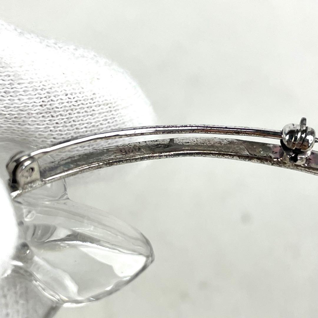 Baccarat バカラ ブローチ オルテンシア クリスタル シルバー 925