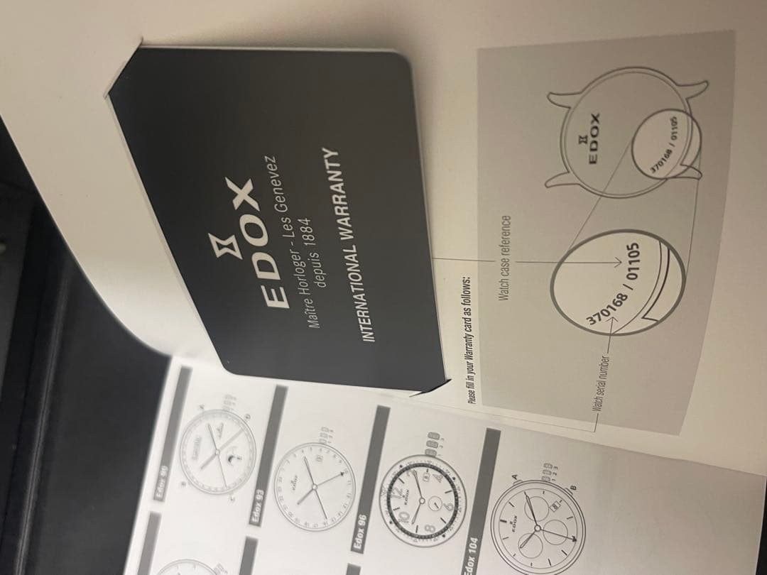 EDOX LES VAUBERTS 自動巻き腕時計