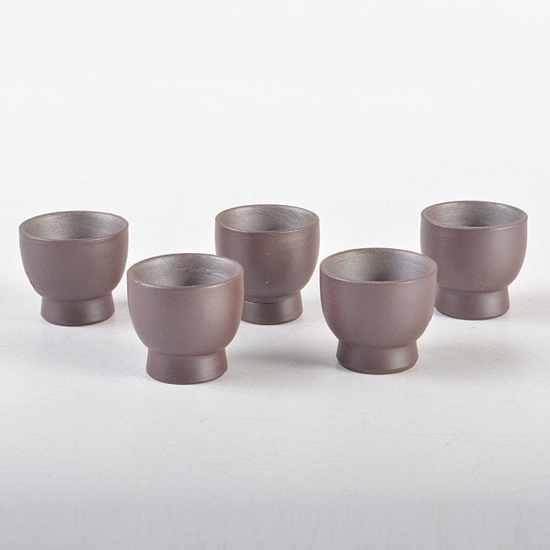 煎茶道具　萬古焼　春峯造　雛茶器揃　小さい茶器揃い　共箱　V　R5589