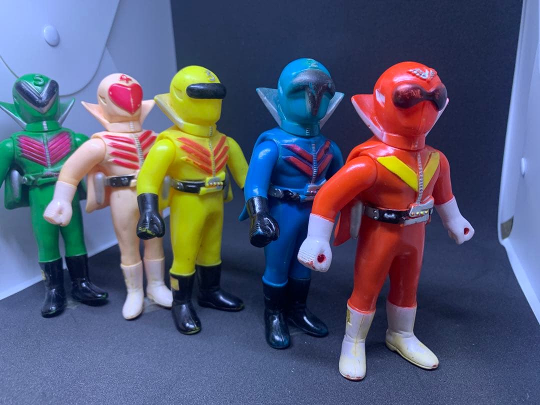 ポピー 秘密戦隊ゴレンジャー キレンジャー モモレンジャー 当時物 5体セット