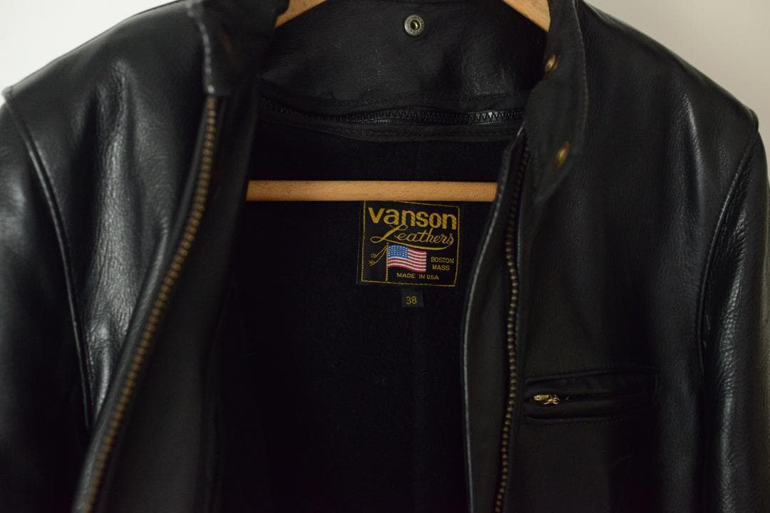vanson レザーシングルライダースジャケット