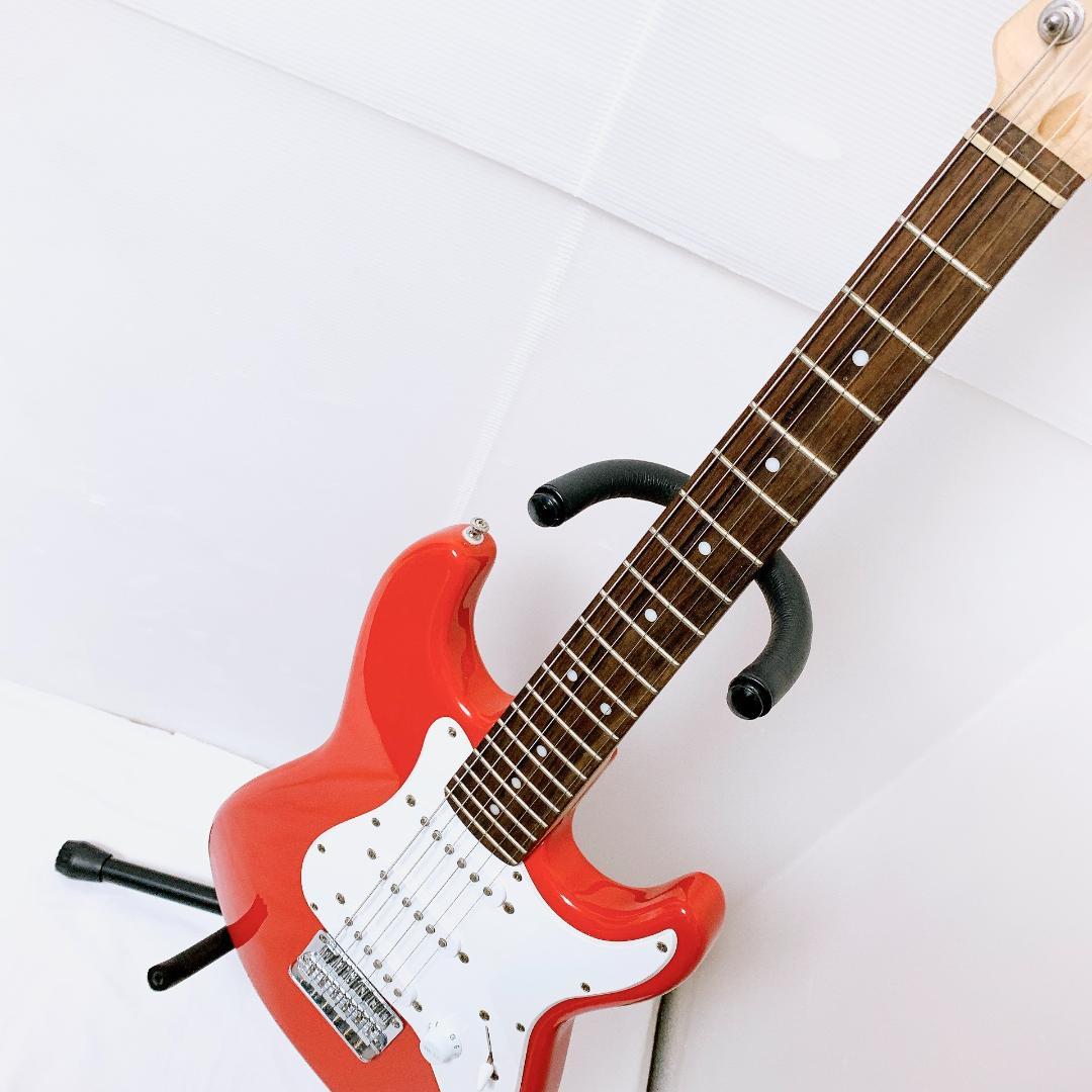 美品 Squier スクワイヤー Mini Stratocaster 赤
