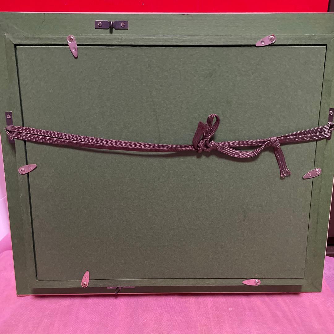 草間彌生　作品名　帽子　肉筆　サイン有　油彩　油絵　絵画　コレクション　額縁