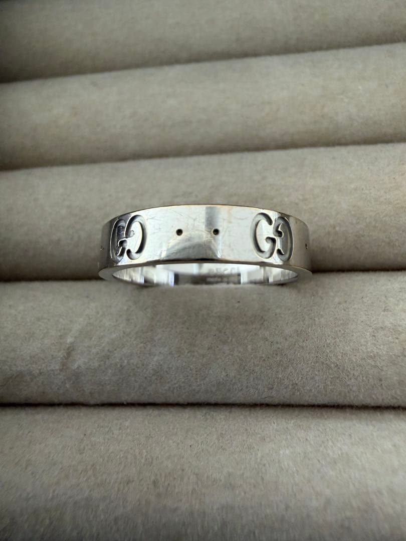 GUCCI ICONリング K18 ホワイトゴールド 10号