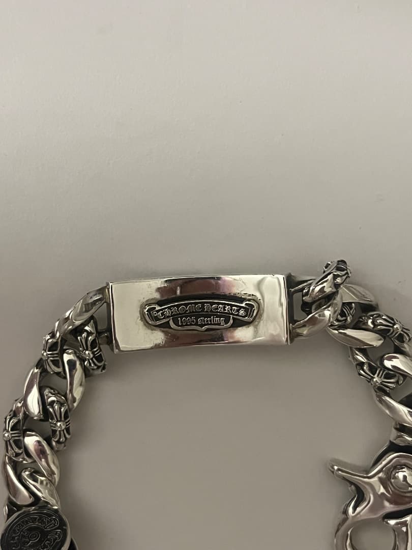 クロムハーツ ダガーIDクリップ ブレスレット ファンシー 8リンク 新品同様