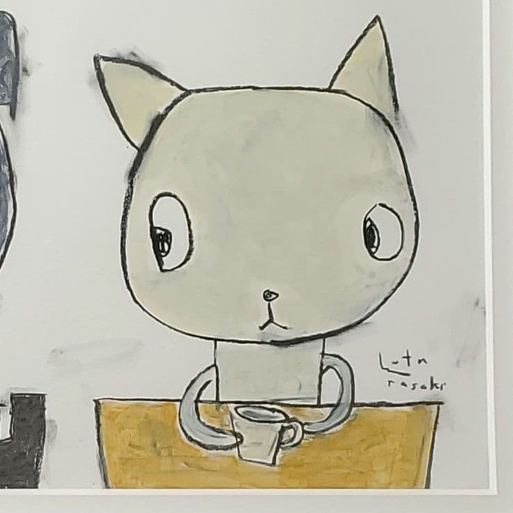 絵画 原画 up the tempo 2016 猫 現代アート