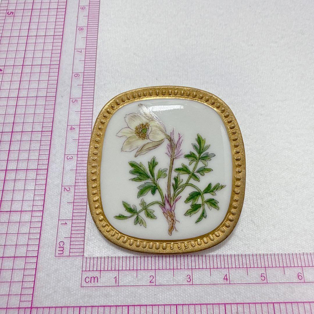 ロイヤルコペンハーゲン デンマーク ゴールド SILVER925 陶器 ブローチ