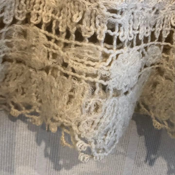 シャネル☆ ニットスカート　ロゴプレート付　ニットレース　カシミヤ　ヴィンテージ