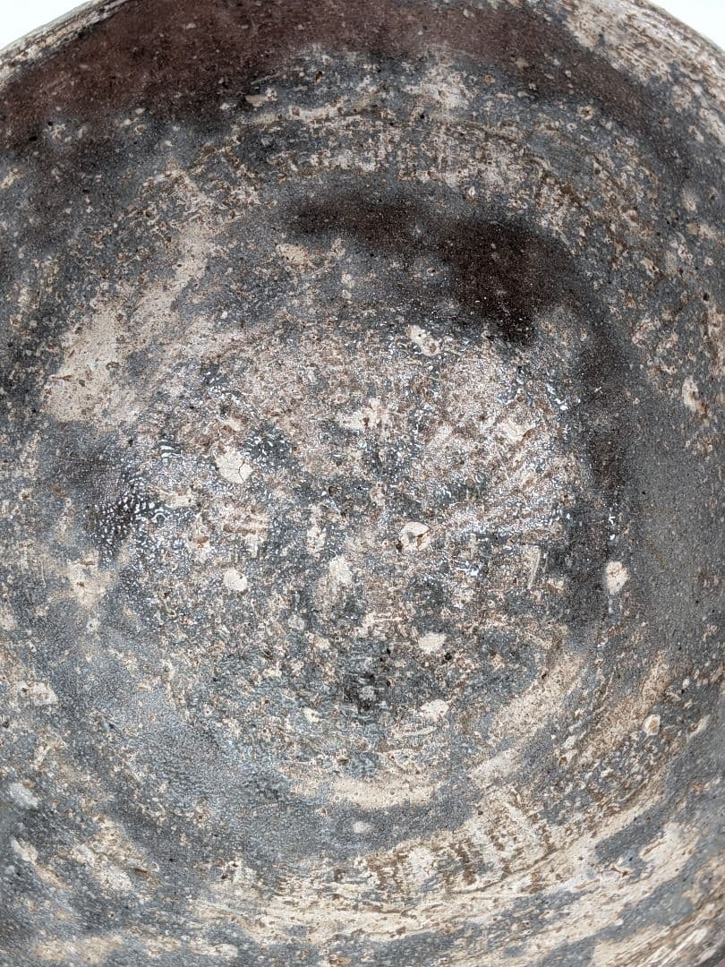 竹子窯 西川清翠 備前楽茶盌 共箱 抹茶碗 抹茶茶碗 茶道具 茶器 食器 平茶碗