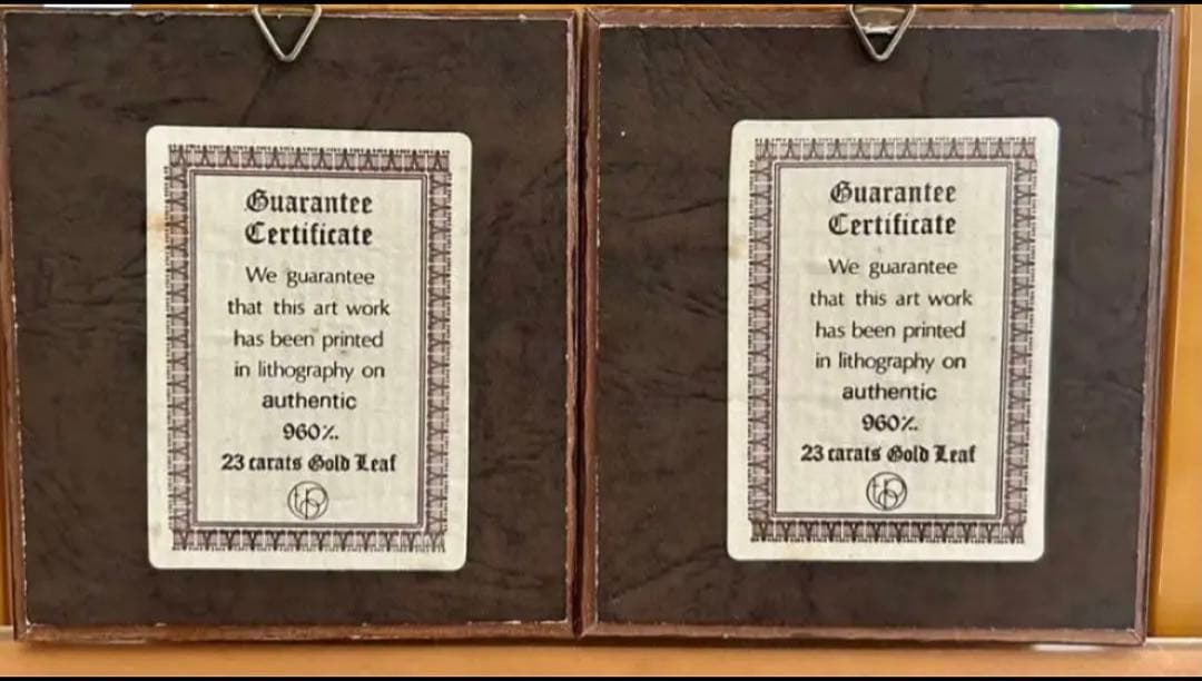 金彩額絵　「23金960%」