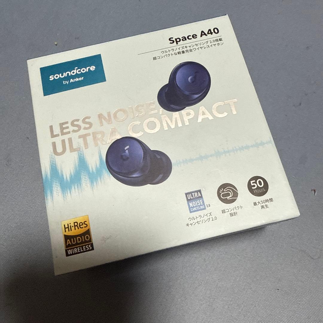 soundcore Space A40 ワイヤレスイヤホン　blue 色