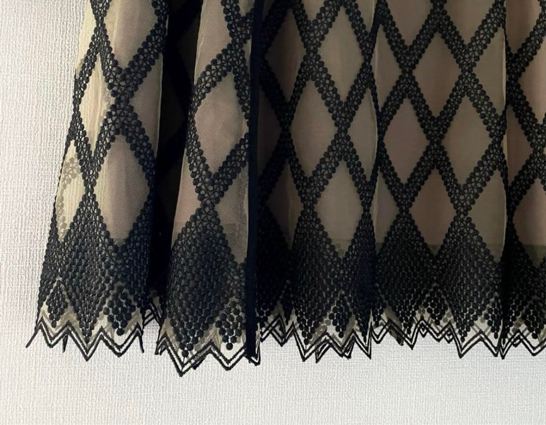 専用です。ANAYI完売品☆ ダイヤエンブロイダリーフレアスカート36サイズ美品