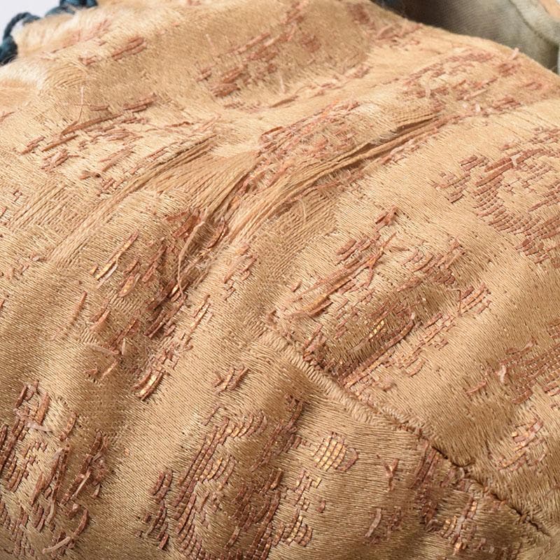 茶道具　黒漆　菊桐蒔絵　棗　仕覆付　時代箱　C　R8623