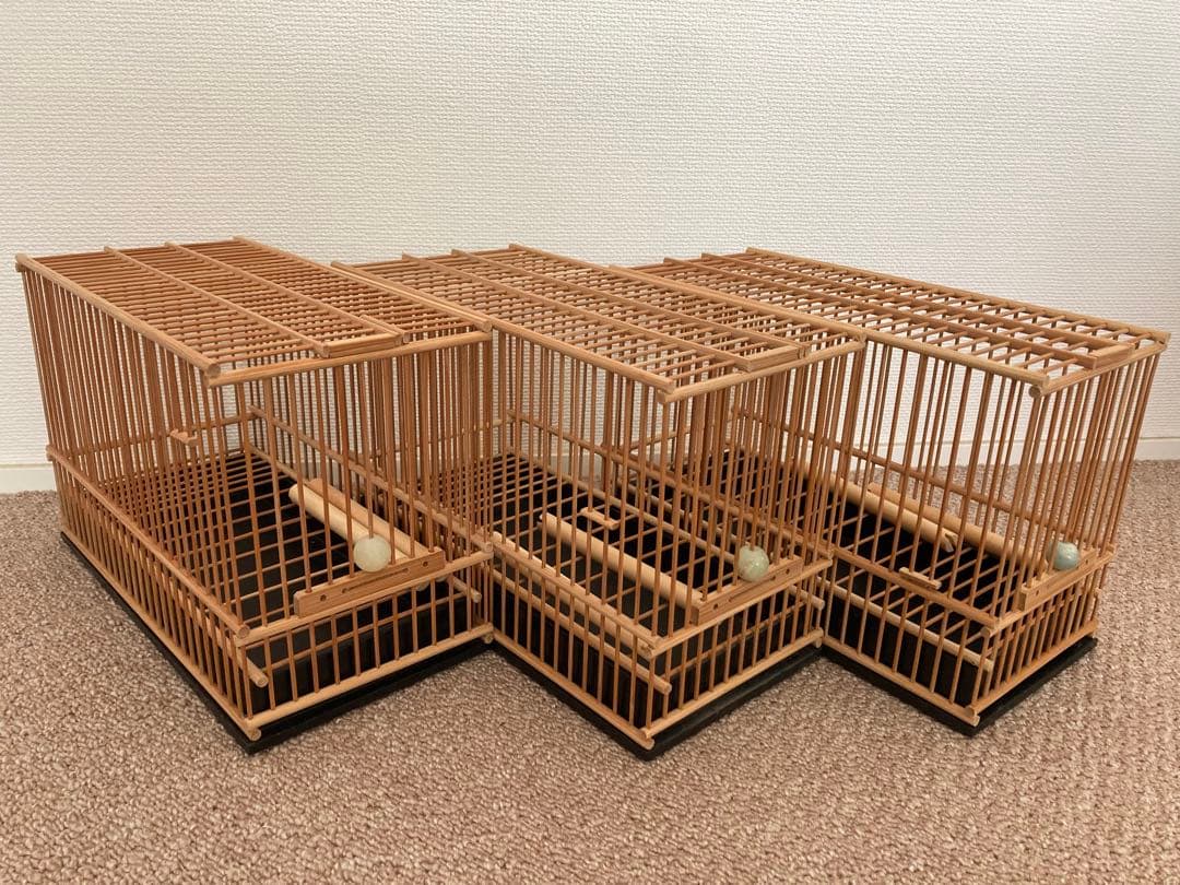 新品　未使用　メジロカゴ　３個セット　（カゴのみ）　昭和　レトロ　鳥かご