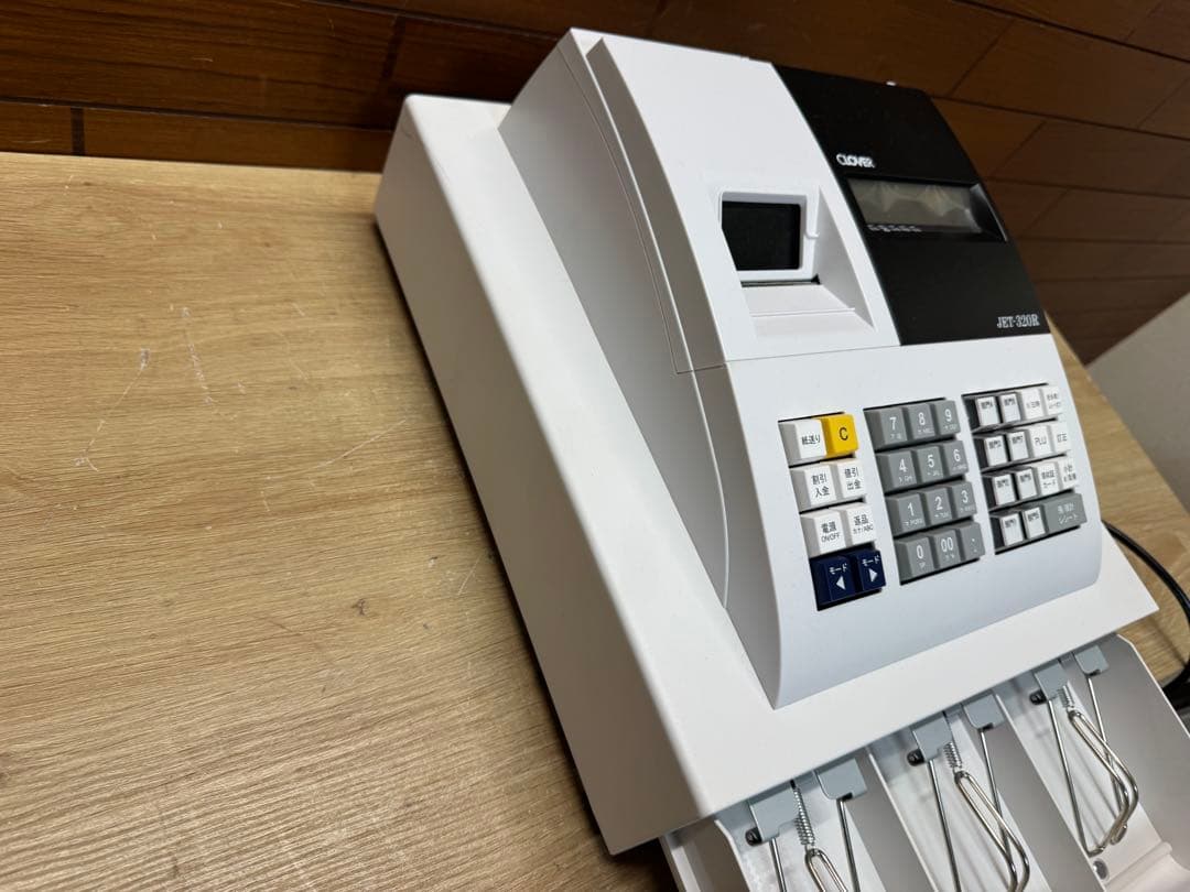 CLOVERレジスター 8部門 JET 320R ホワイト 店舗用レジ