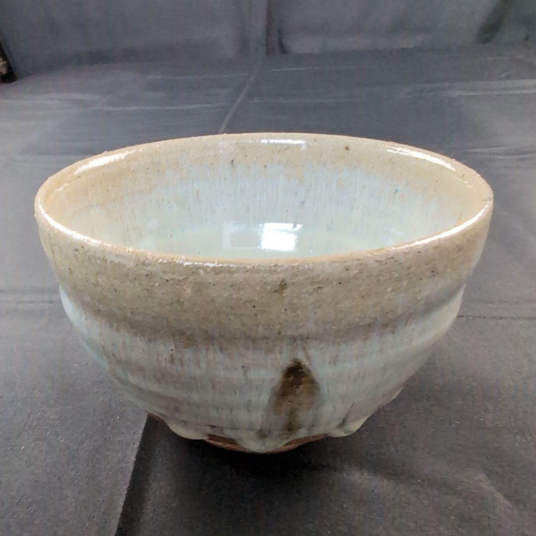 西岡小十 氏作 絵斑唐津茶碗 唐津茶碗 共箱付き