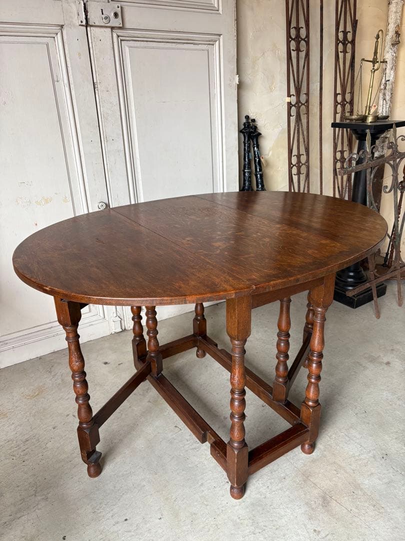 オーク　バタフライテーブル/アンティーク