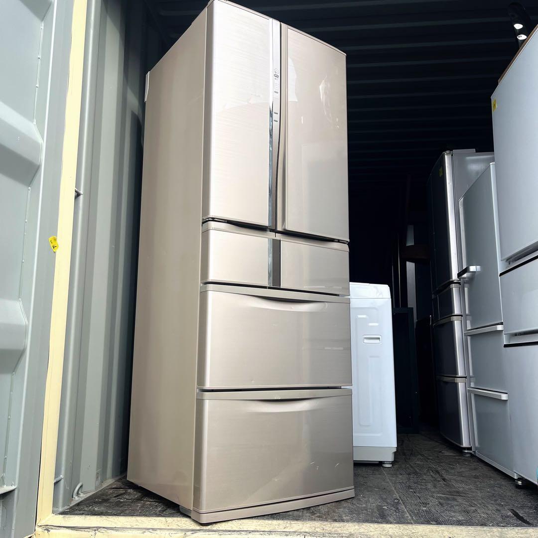 349取付無料！完動品！三菱 ソフトブラウンおしゃれインテリア6ドア冷蔵庫