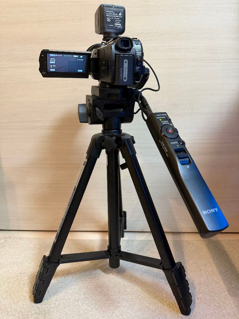 SONY HDR-XR500V ワイコン、マイク、リモコン三脚など付属