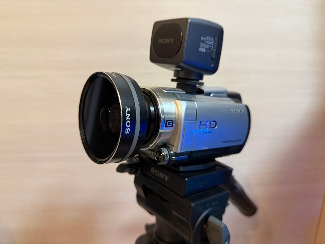 SONY HDR-XR500V ワイコン、マイク、リモコン三脚など付属