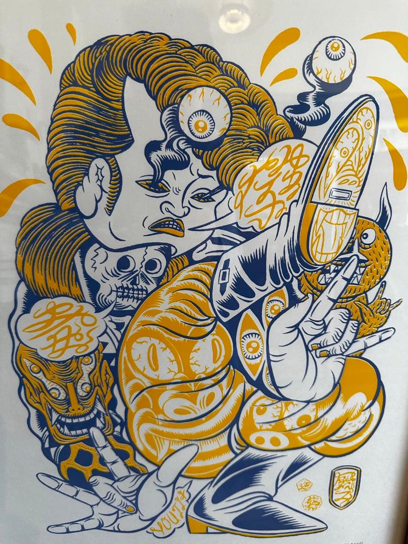 カツマタヒデユキ　シルクスクリーンポスター　エディション　サイン有