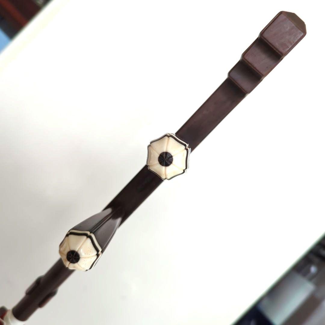 胡涵柔製作 最上級明清老紅木 未使用 螺鈿花 回紋頭 二胡5