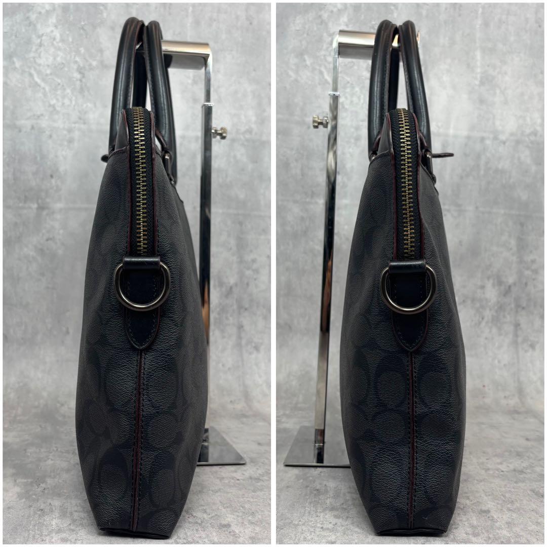 【極美品✨】 コーチ ビジネスバッグ シグネクチャー レザー PVC 2way