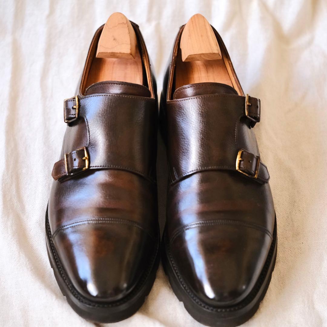 JOHN LOBBジョンロブダブルモンクストラップWILLIAM 茶7E