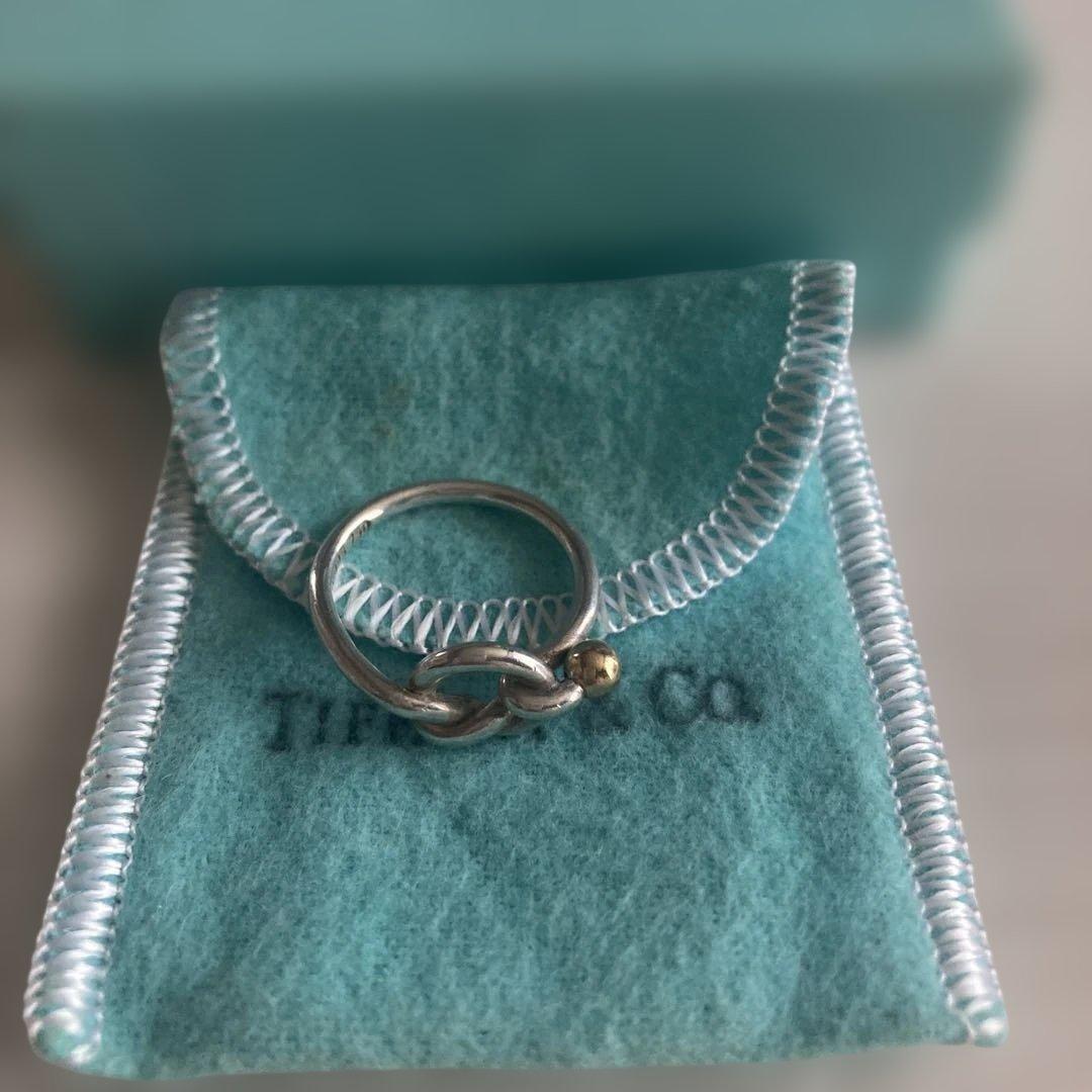 Tiffany & Co.ラブノットリング シルバーゴールド13号ボックス袋付き