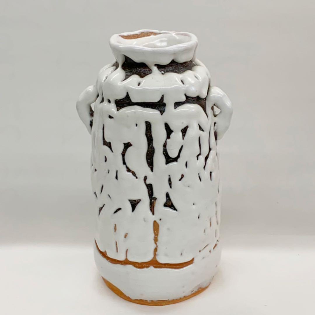 【花入16】萩　カイラギ　耳付　小松健　高さ23㎝