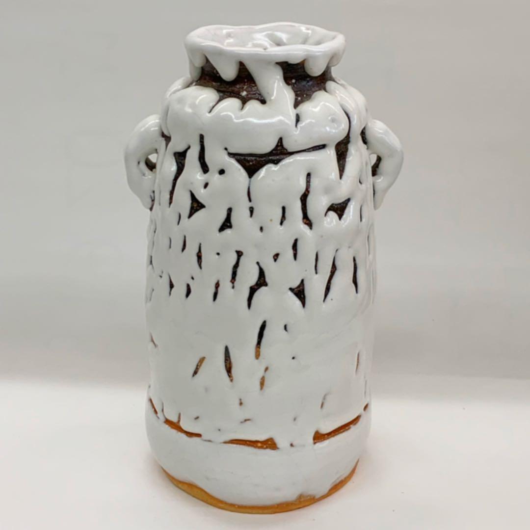 【花入16】萩　カイラギ　耳付　小松健　高さ23㎝