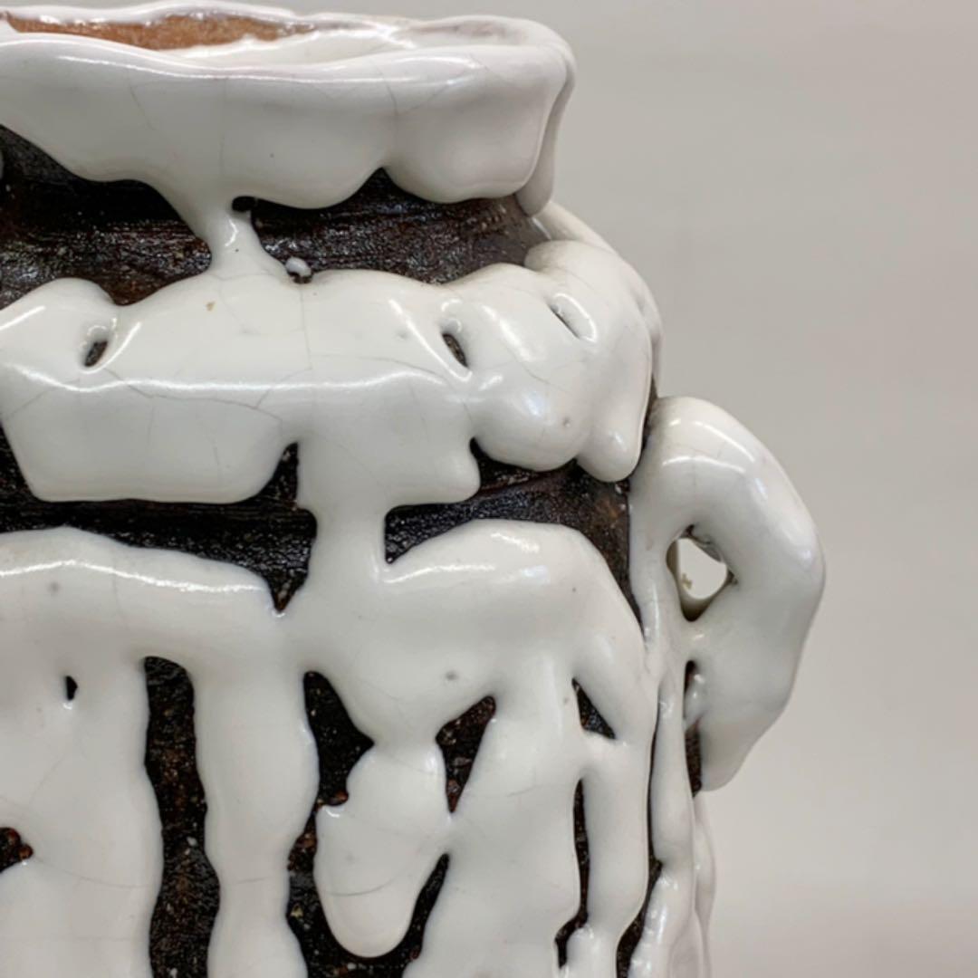 【花入16】萩　カイラギ　耳付　小松健　高さ23㎝