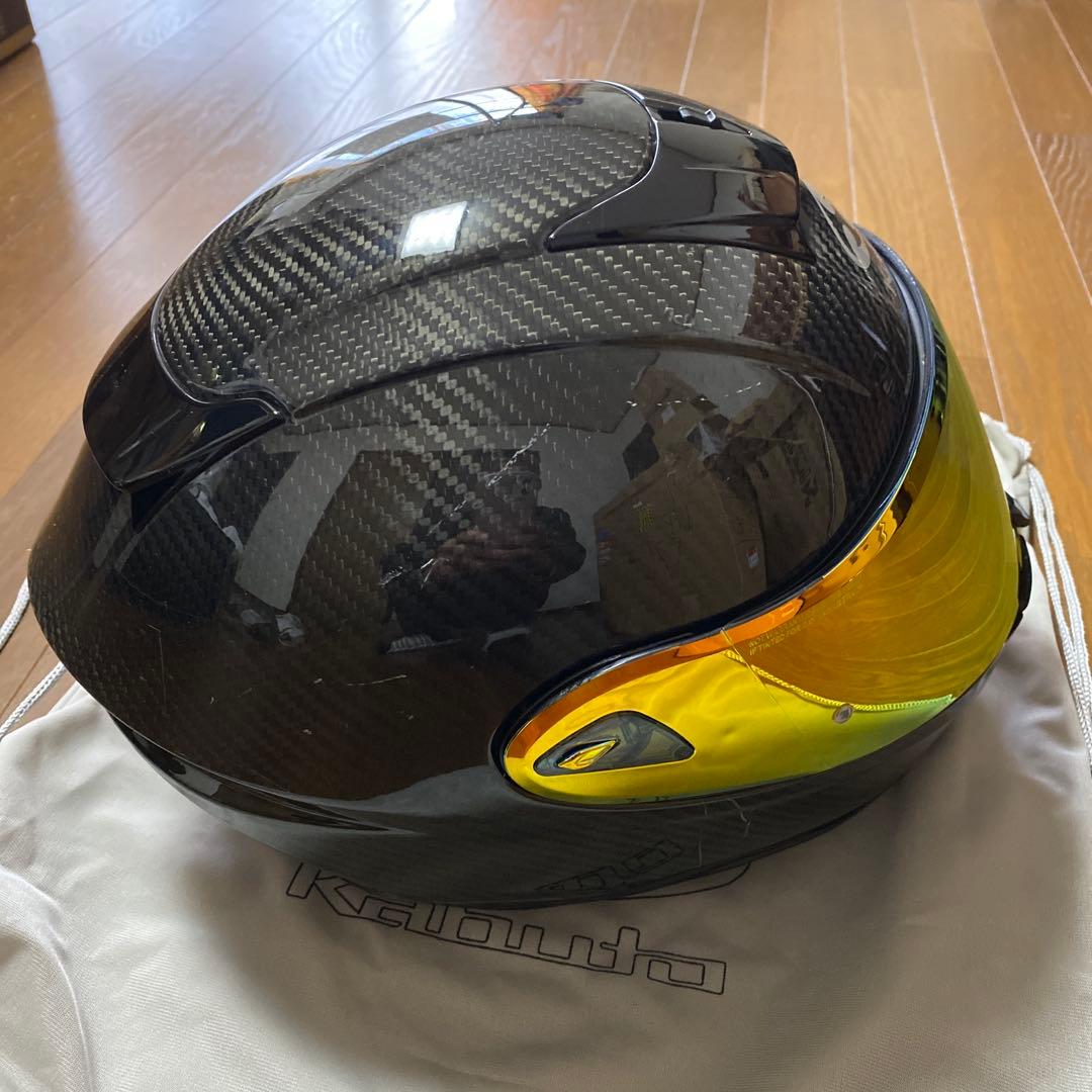 カブトエアロブレード5R カーボンヘルメット　Mサイズ　ミラーシールド2個付