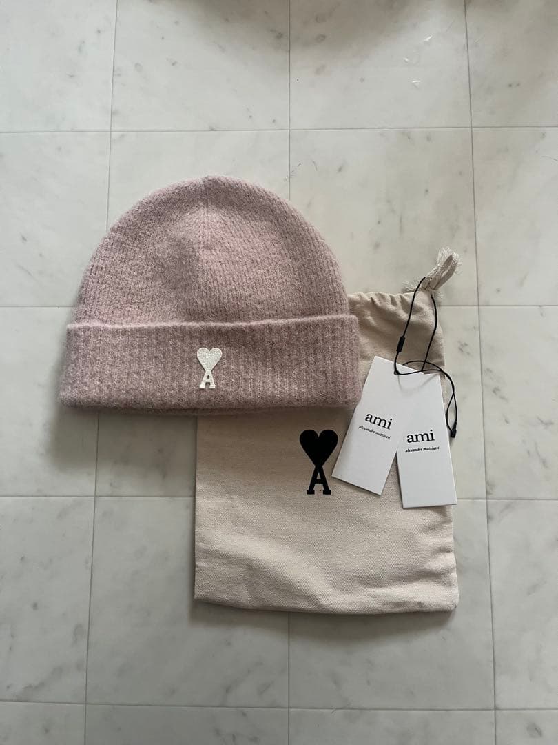 AMI PARIS Ami de Coeur ビーニー ウール ニット帽