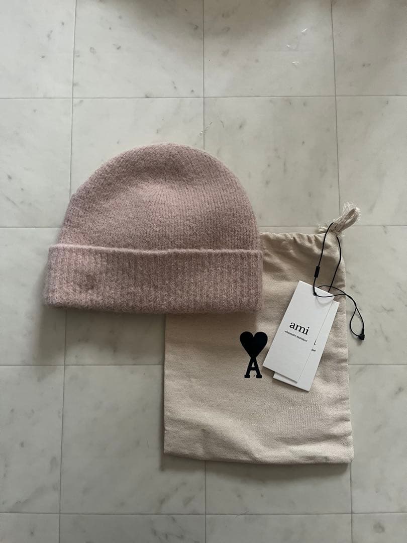 AMI PARIS Ami de Coeur ビーニー ウール ニット帽