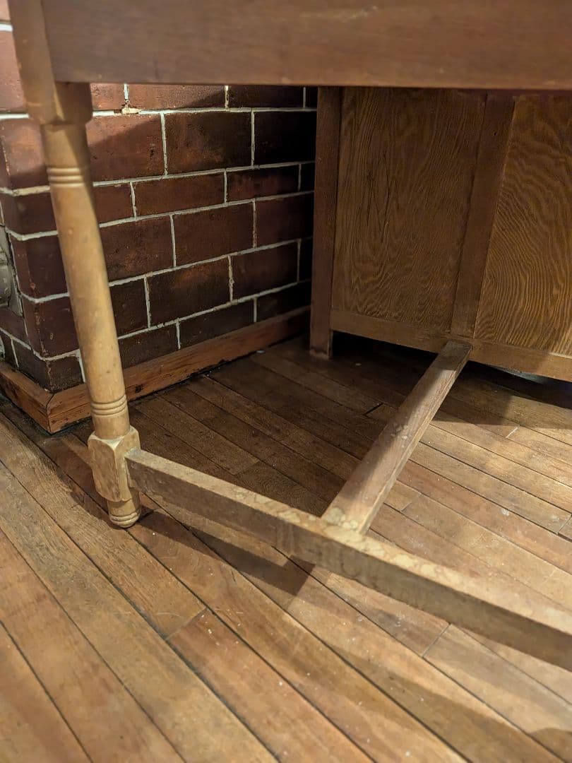 ヴィンテージ　アンティーク片袖机　ワークデスク