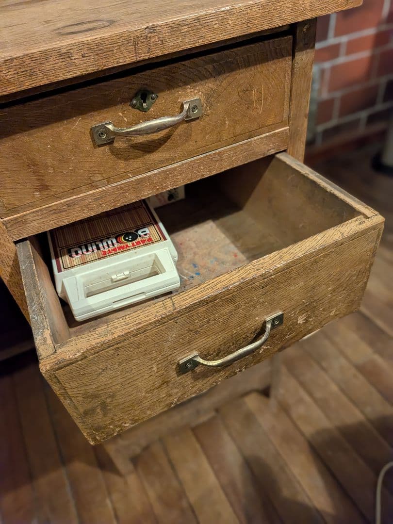 ヴィンテージ　アンティーク片袖机　ワークデスク